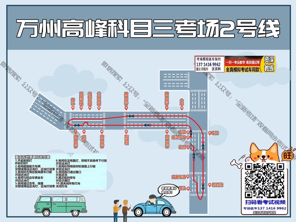 重庆万州高峰科目三考场考试视频路线图教程.jpg