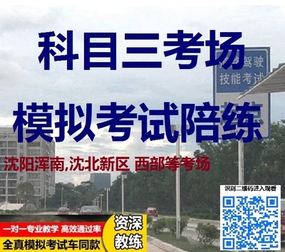 沈阳浑南沈北新区西部科目三考场视频模拟考试练车陪练图考前陪练