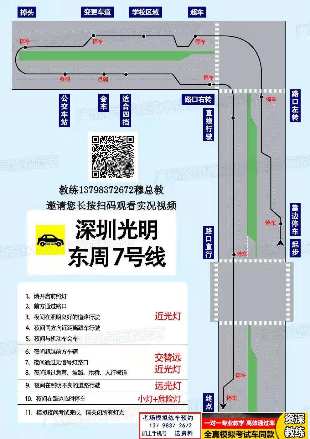 华南城科目三线路图图片