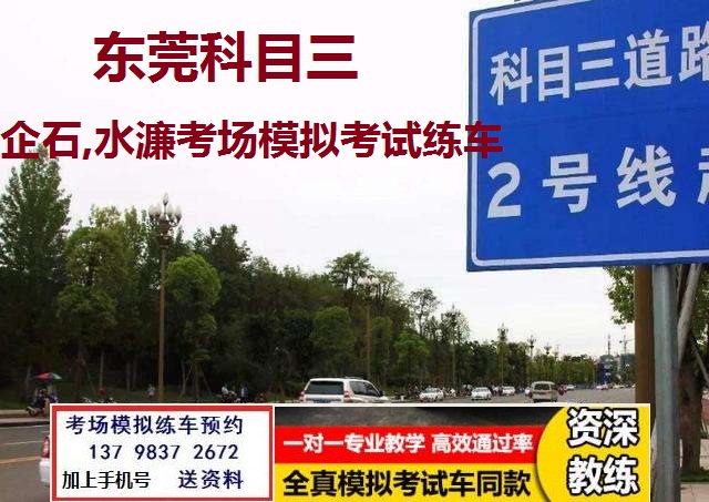 东莞水濂科目三考场考试视频教学模拟练车路线图注意事项技巧流程详细
