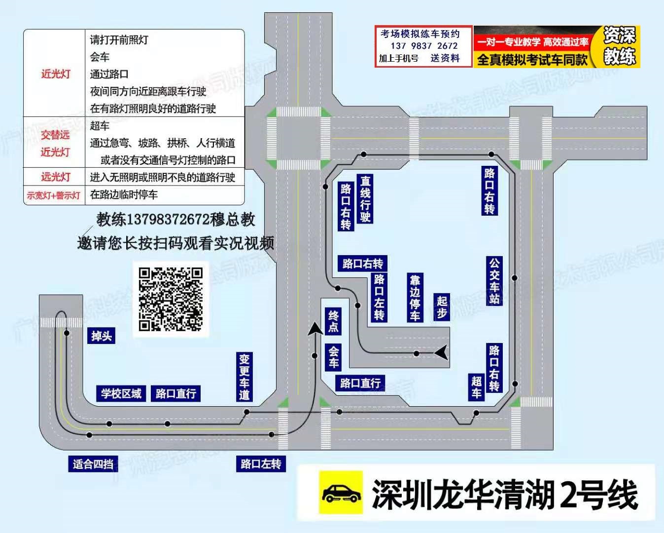 华南城科目三线路图图片